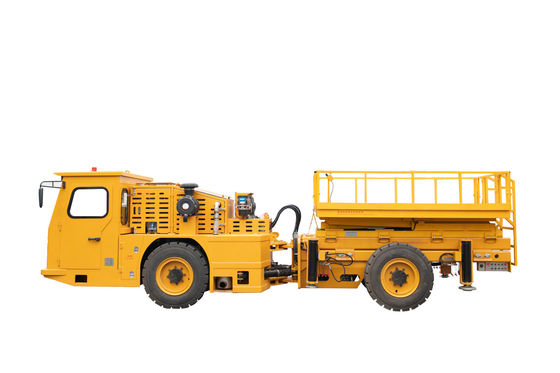 Plataforma de trabalho de elevação de veículos utilitários subterrâneos de quatro rodas com elevador de tesoura personalizável