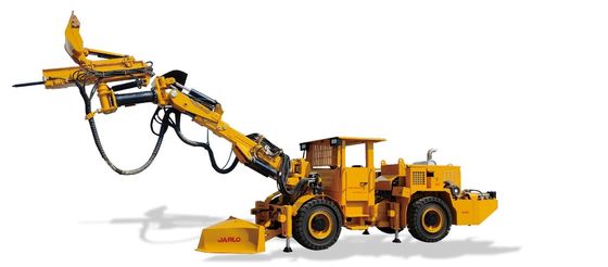 Máquina de escalar rocha de chassi articulado subterrâneo com função de raspagem