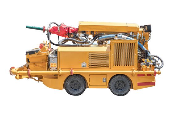 UPS-ZT10(A) Máquina subterrânea de betão a jato Máquina de pulverização de betão úmido com cabine do motor Yunnei